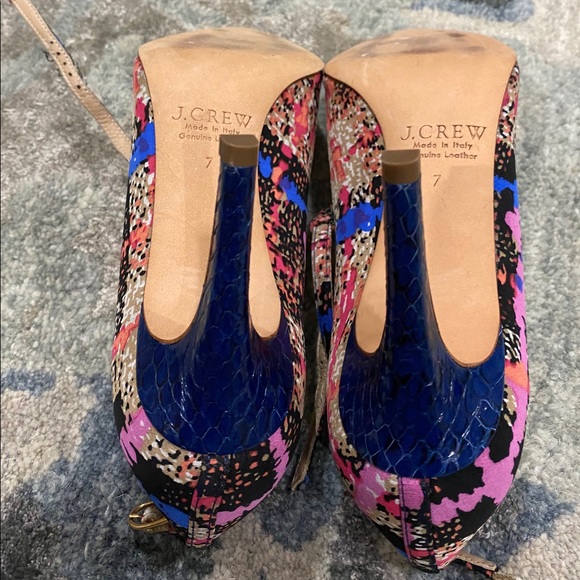 RARE J. Crew Everly Multi color T Strap Pumps - Picture 5 of 7